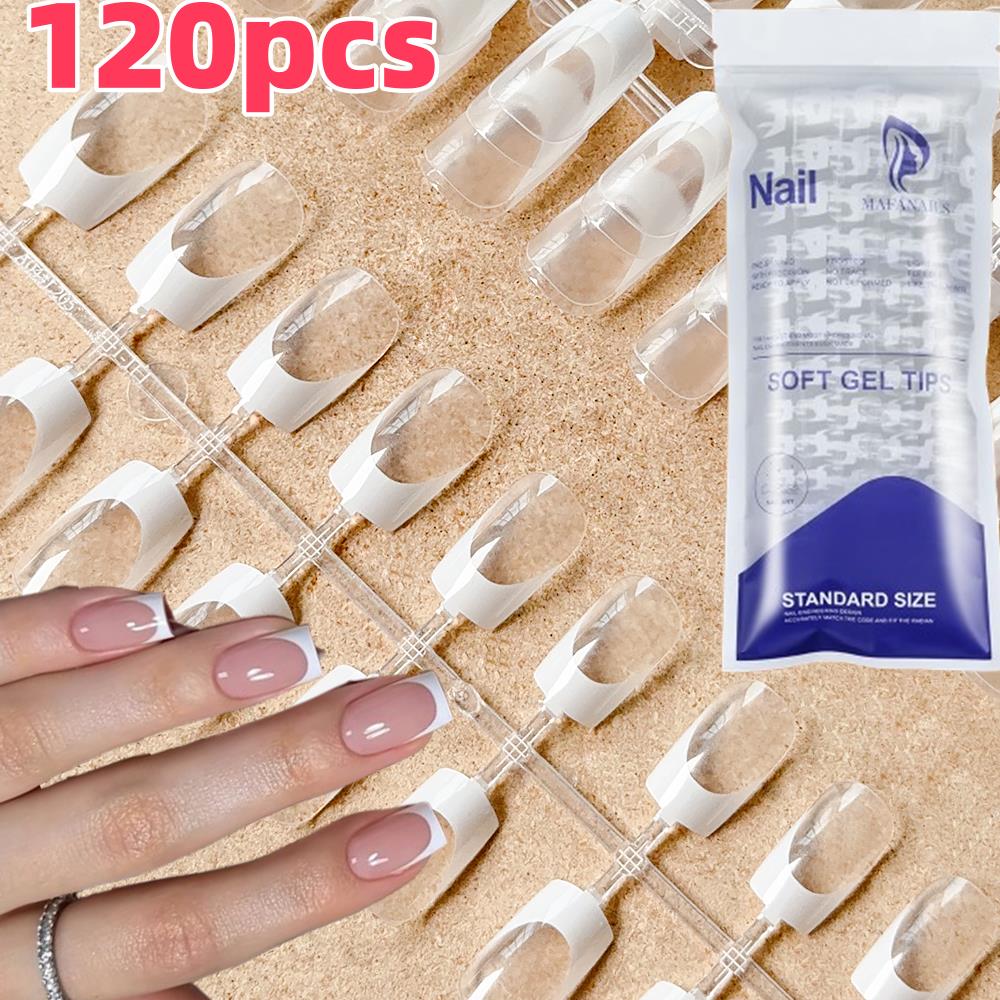 Nail Art Wedding - 120 teile/beutel Klar Französisch Sarg Drücken