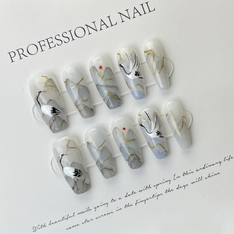 Nail Art Painting - 10 Stück Tuschemalerei im chinesischen Stil