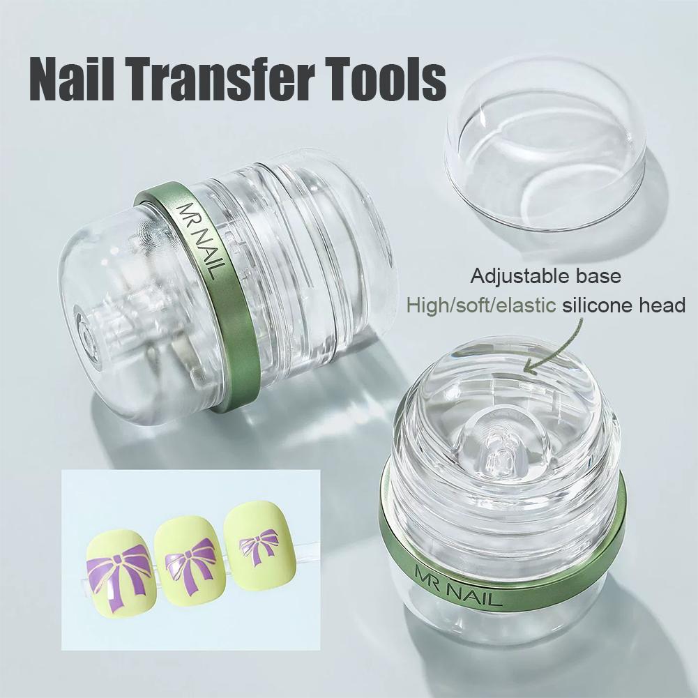 Nail Art Fake - Nagel-Teleskop-Kapsel-Transfer-Silikonplatten für Nagelkunstmuster, bedruckte Silikon-Siegel-Maniküre-Transferdruckwerkzeuge