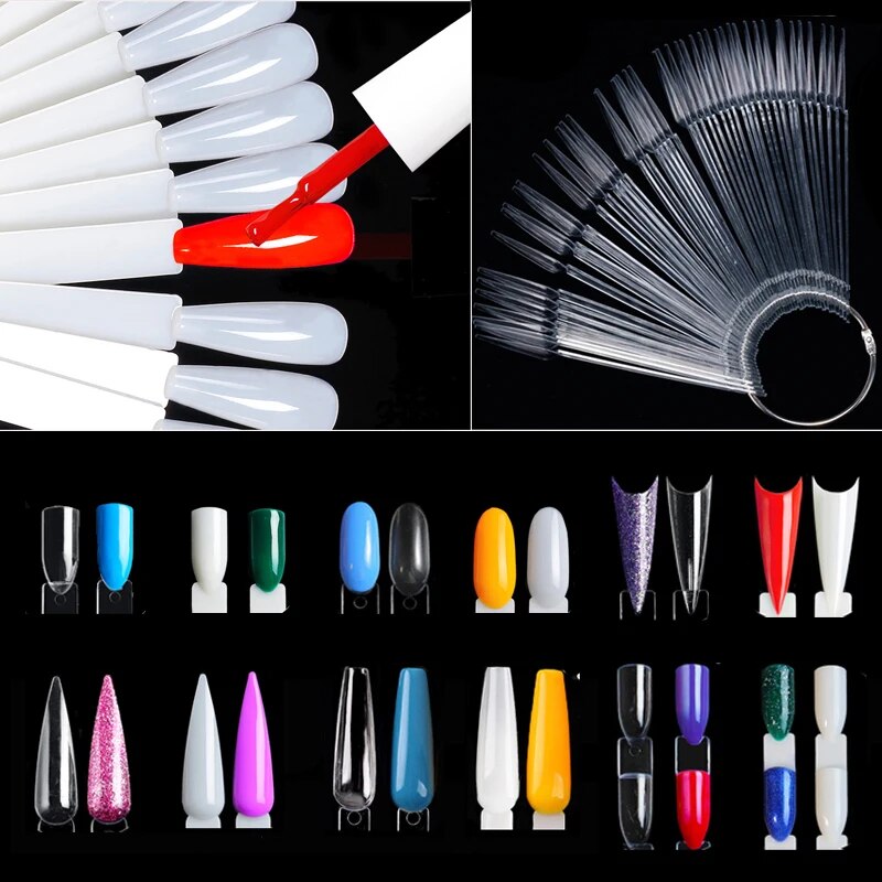 Nail Art Quotes - Nagel-Display-Sticks, klare natürliche Farben, Nagel-Swatch-Diagramm mit