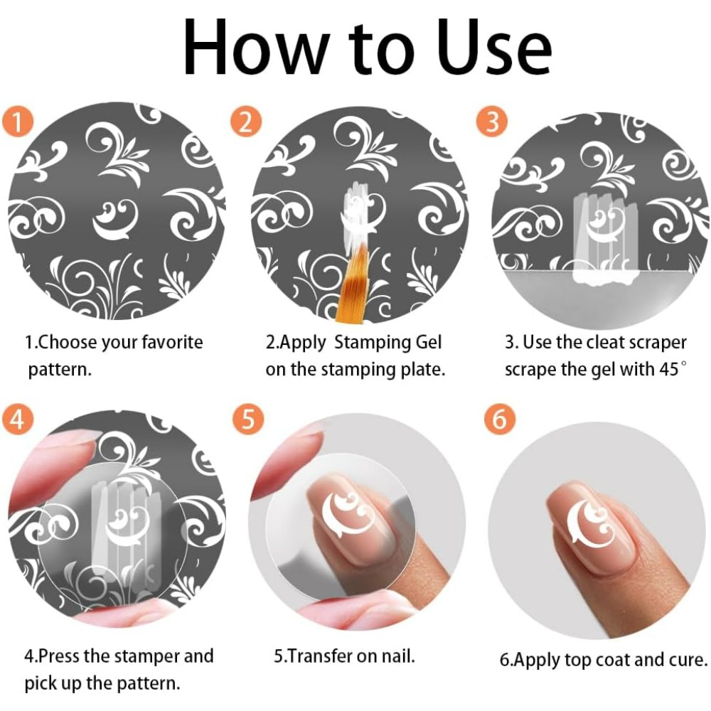 3 Stück Wirbelmuster Nail Art  – Nail Stamping Plate Bewertung und Preis