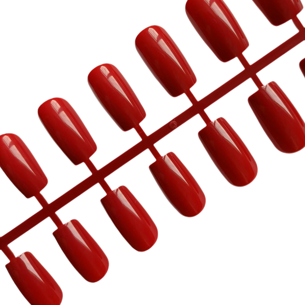 24Pcs Wein Rot Lange Quadratis – Nail Art Red Wine Bewertung und Preis
