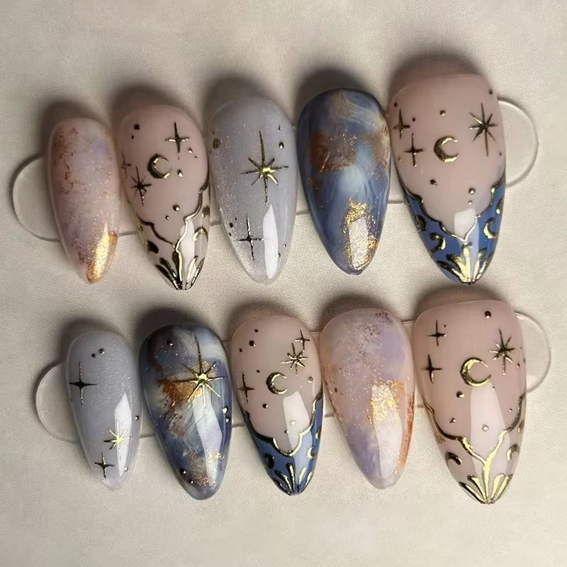 24-teiliges kurzes Mandel-Näge – Nail Art Glitter Bewertung und Preis