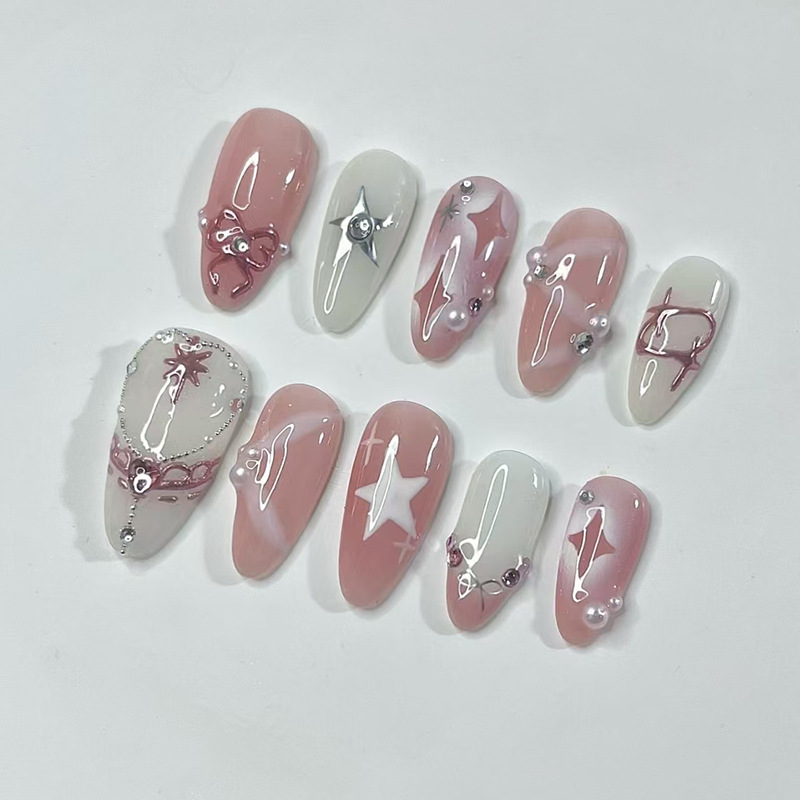 24-teiliges kurzes Mandel-Näge – Nail Art Glitter Bewertung und Preis