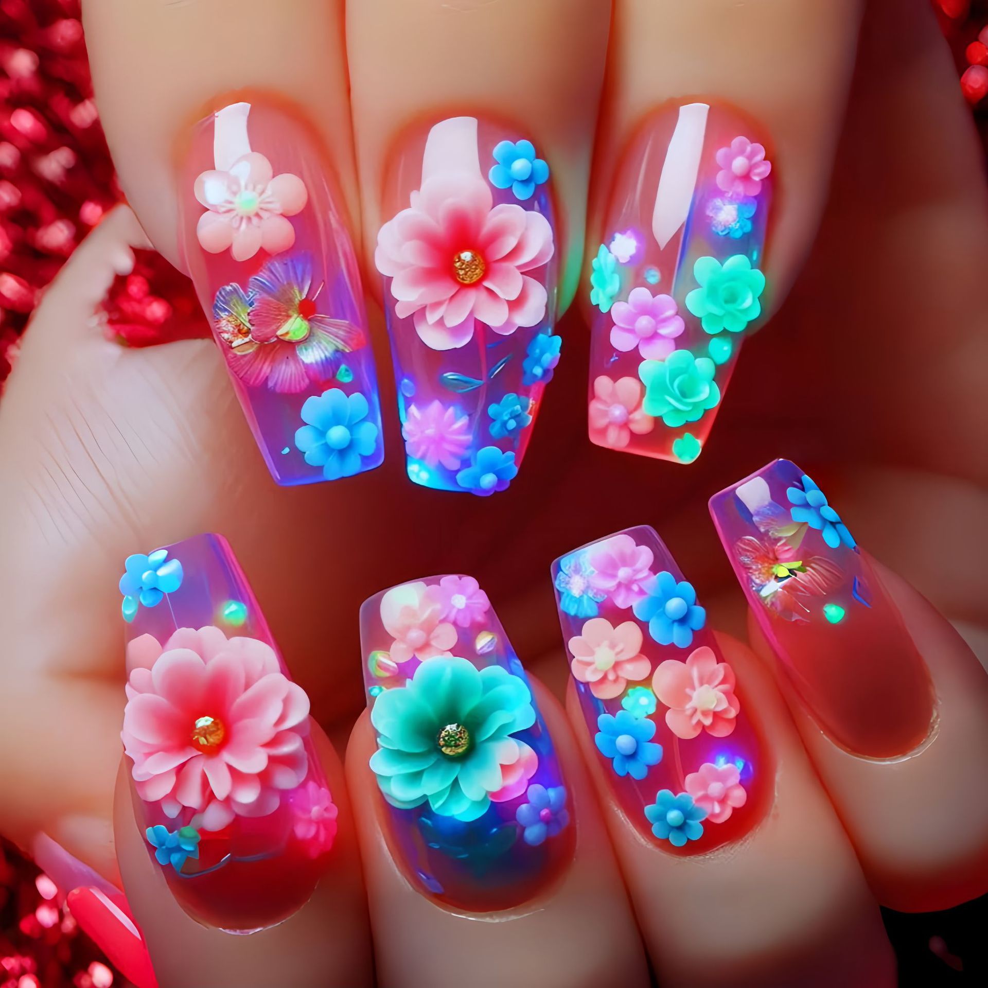 Kurze, mittellange künstliche  – Nail Art Wedding Bewertung und Preis
