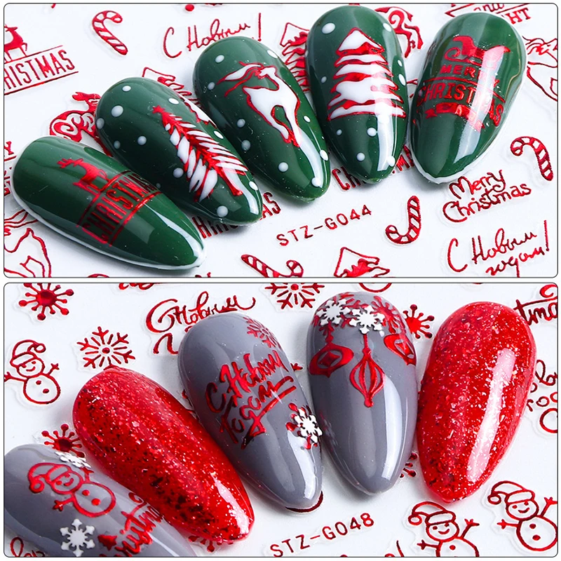 Weihnachten Nägel Zubehör Rot  – Nail Art Xmas Design Bewertung und Preis