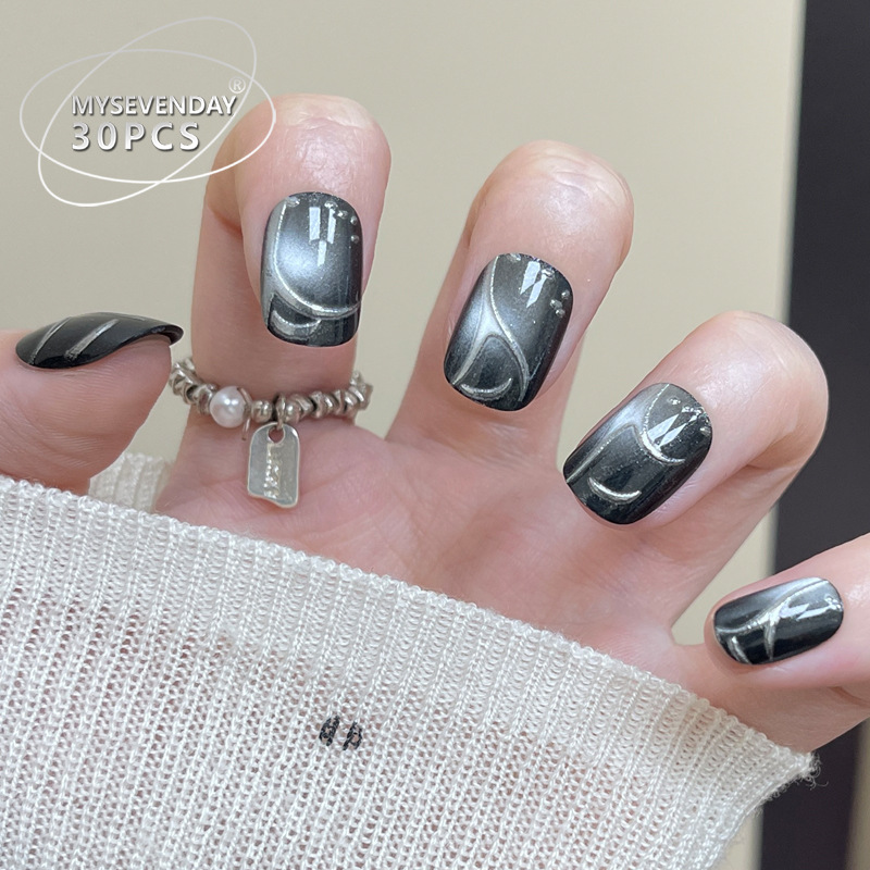30 Stück französische handgefe – Nail Art Cat Eye Simple Bewertung und Preis