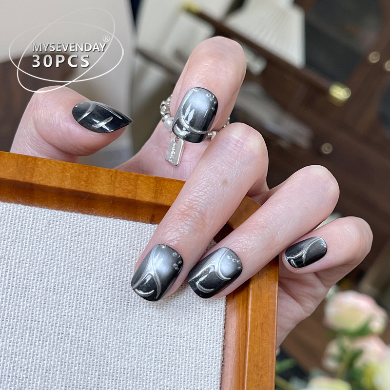 30 Stück französische handgefe – Nail Art Cat Eye Simple Bewertung und Preis