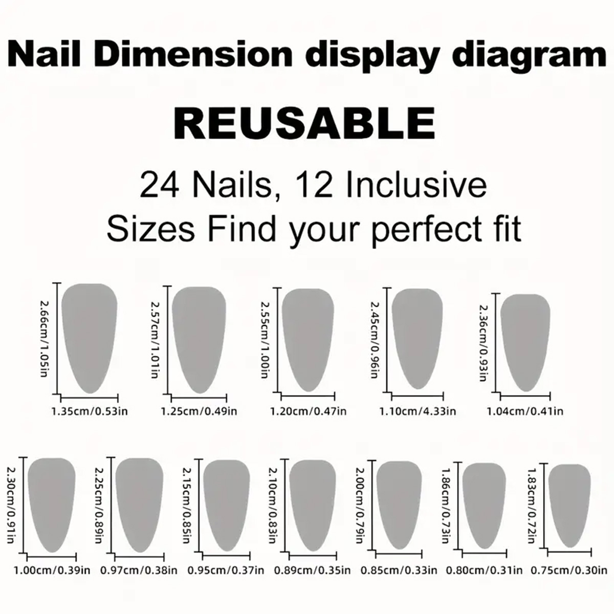 24 Stück Mandel-Press-On-Nägel – Nail Art Wedding Bewertung und Preis