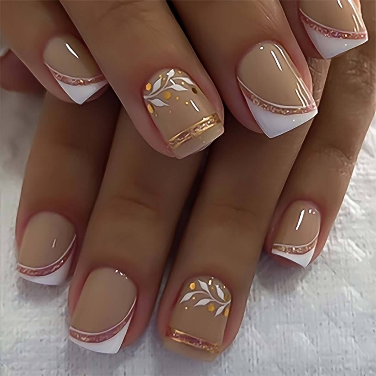 Kurze, quadratische Press-On-N – Nail Art Glitter Bewertung und Preis