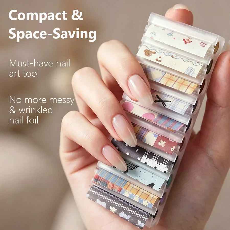 Tragbare 10-Fächer Nagelsternf – Nail Foil Transfer Bewertung und Preis