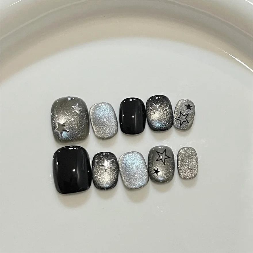 10 Stück schwarze süße Katze h – Nail Art Glossy Bewertung und Preis