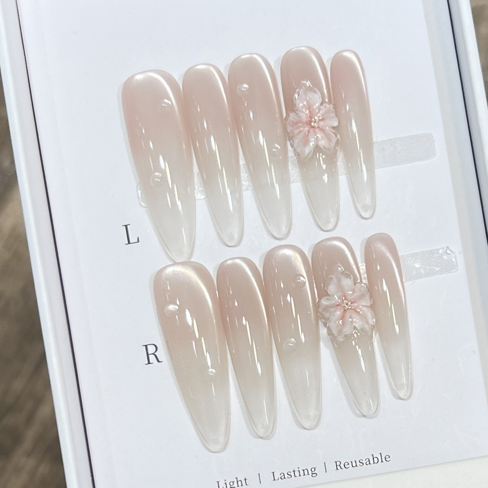 10 Stück lange Mandel-Kunstnäg – Nail Art Wedding Bewertung und Preis