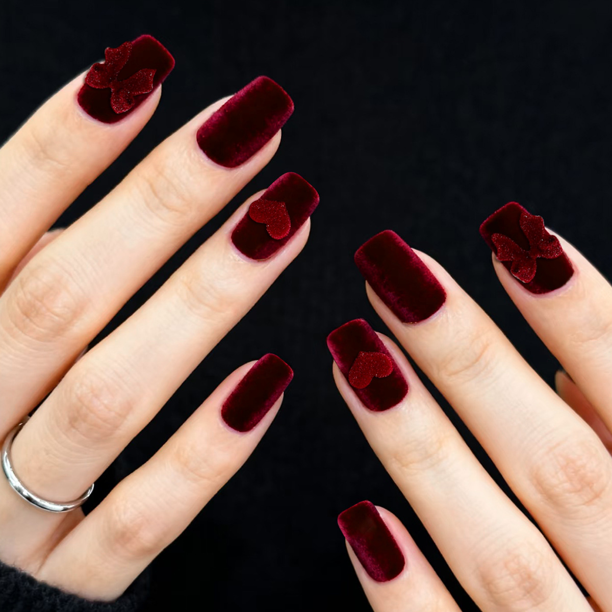 24 Stück Weinrote Vollabdeckun – Nail Art Red Wine Bewertung und Preis