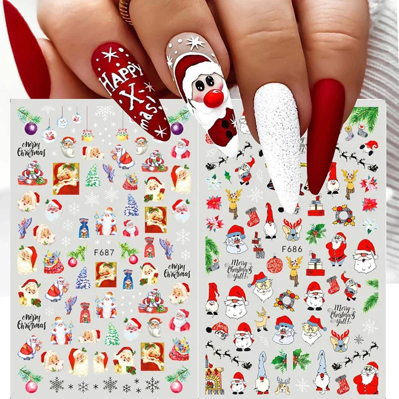 Weihnachten Nägel Aufkleber Wi – Nail Art Xmas Design Bewertung und Preis