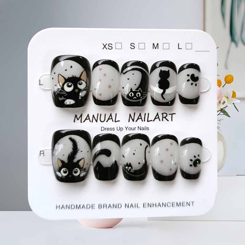 10 Stück niedliche Cartoon-sch – Nail Art Eye Cat Bewertung und Preis