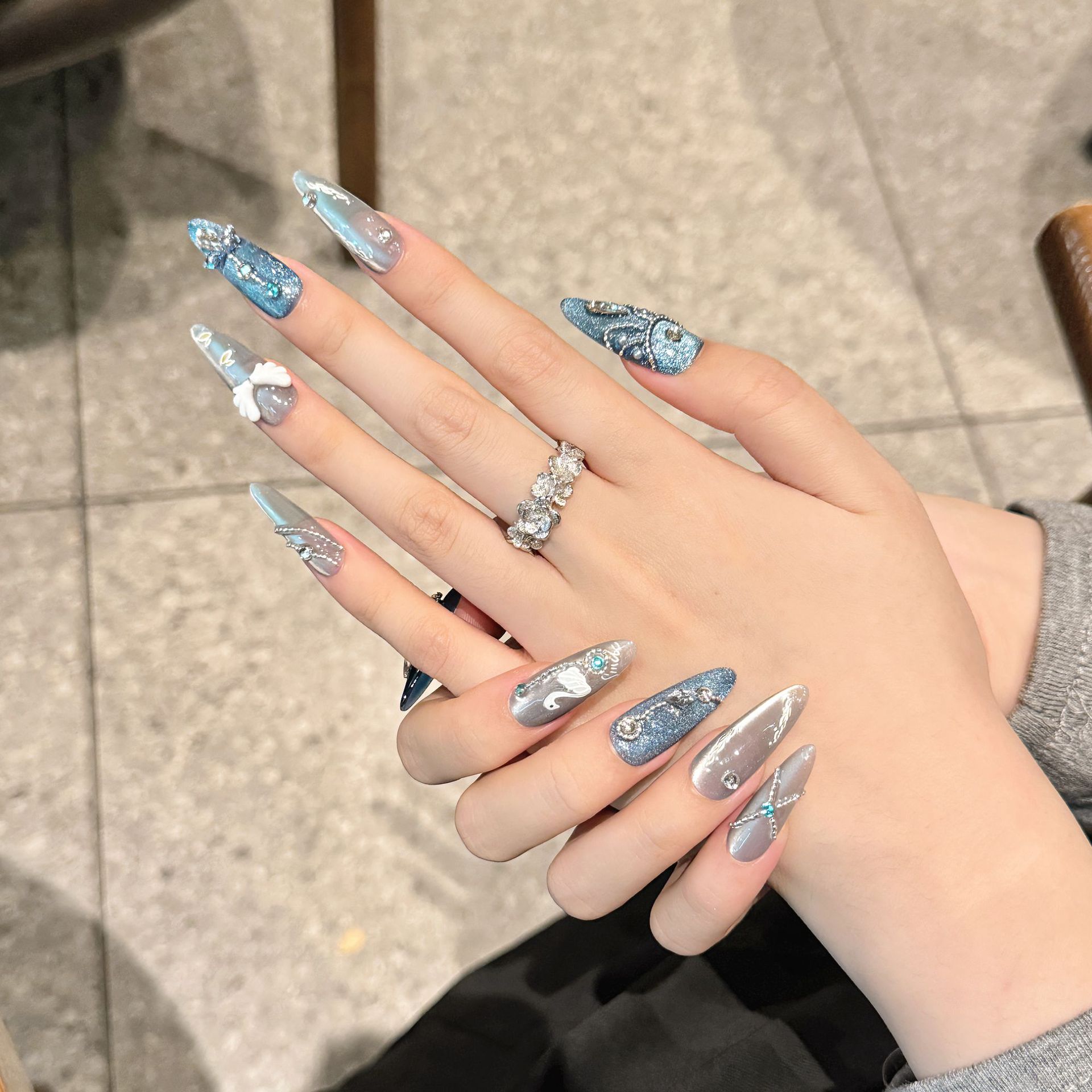 10 Stück weiße Schwan handgema – Nail Art Glitter Bewertung und Preis