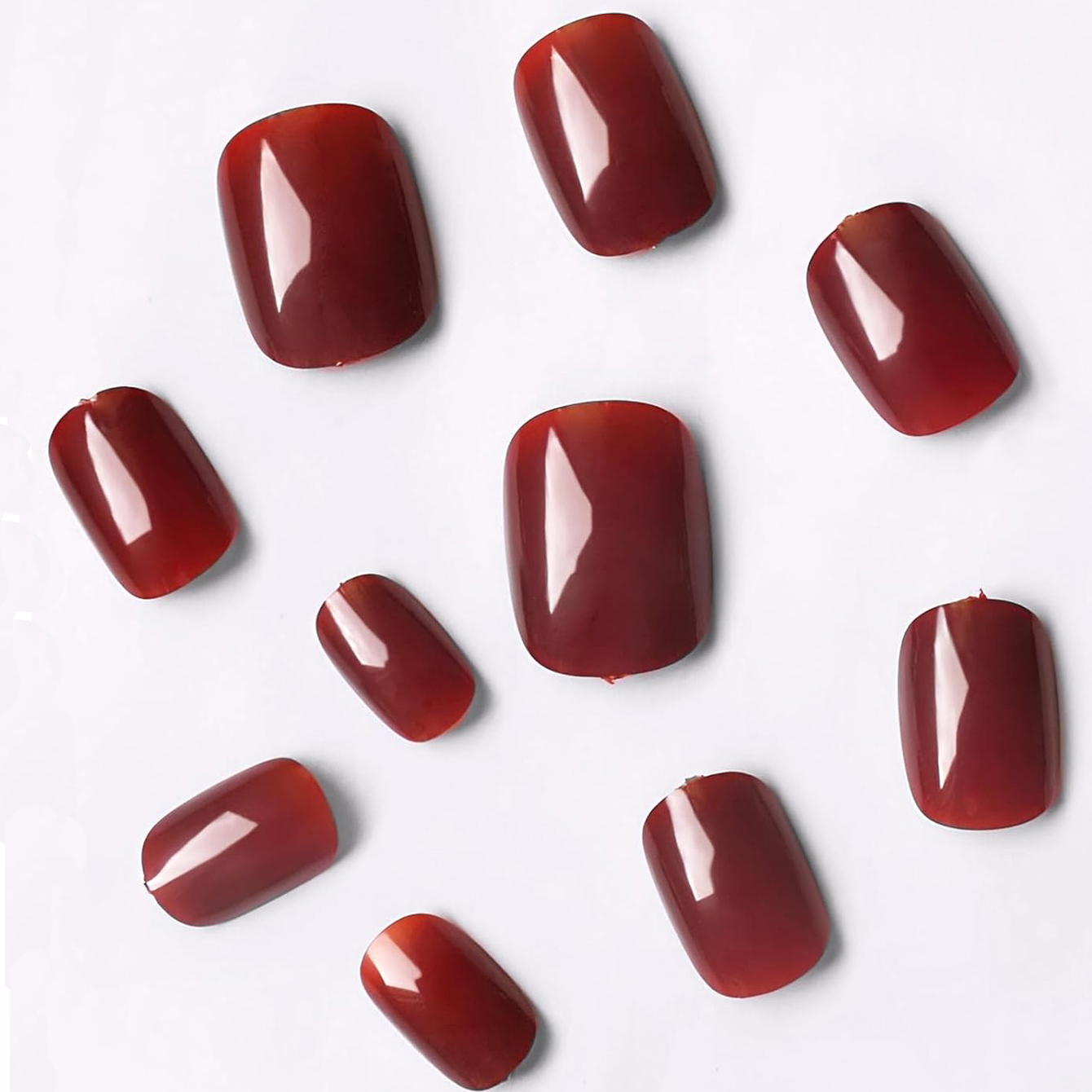 24 Stück einfarbige weinrote D – Nail Art Red Wine Bewertung und Preis