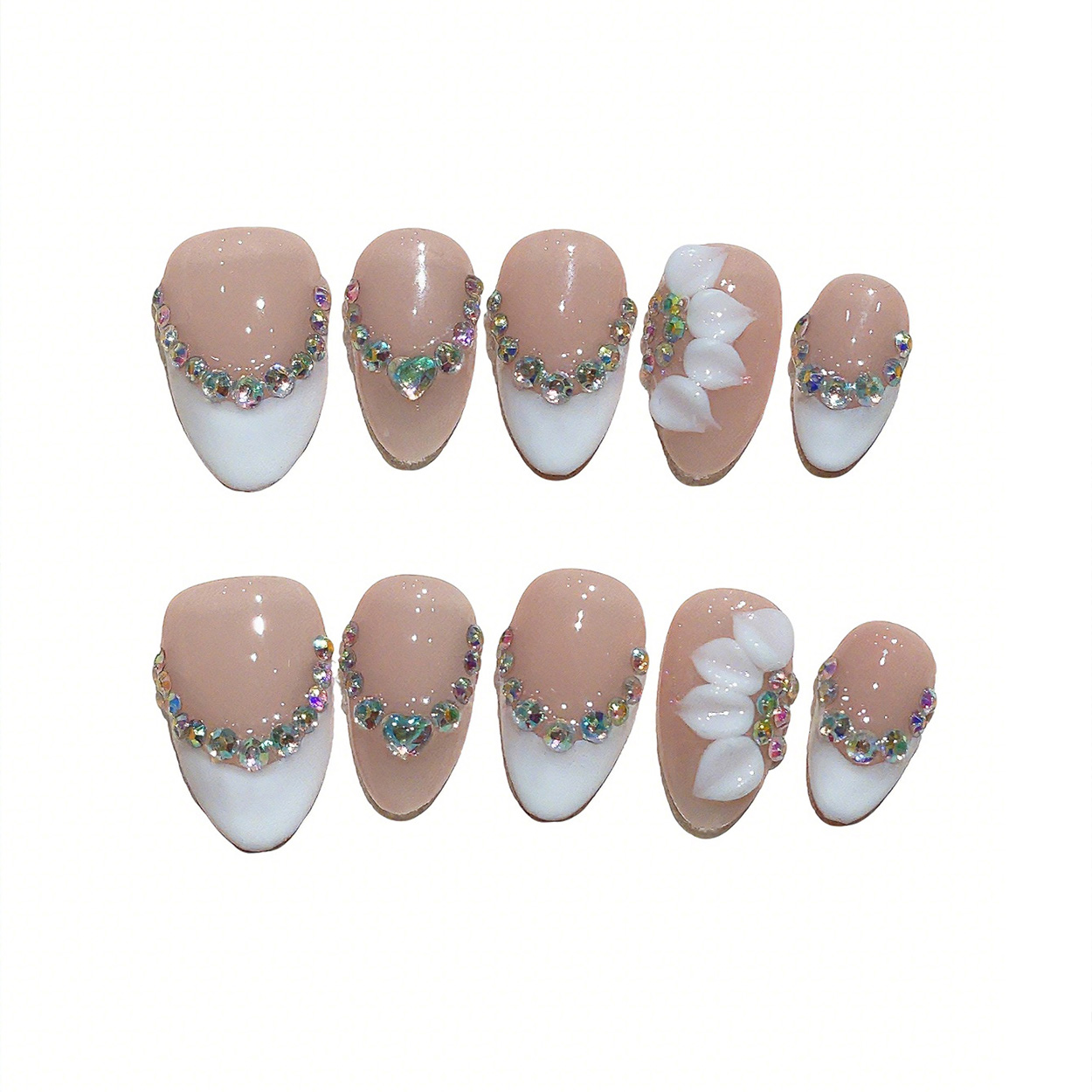10 Stück Kurze Mandel-Press-On – Nail Art Fake Bewertung und Preis