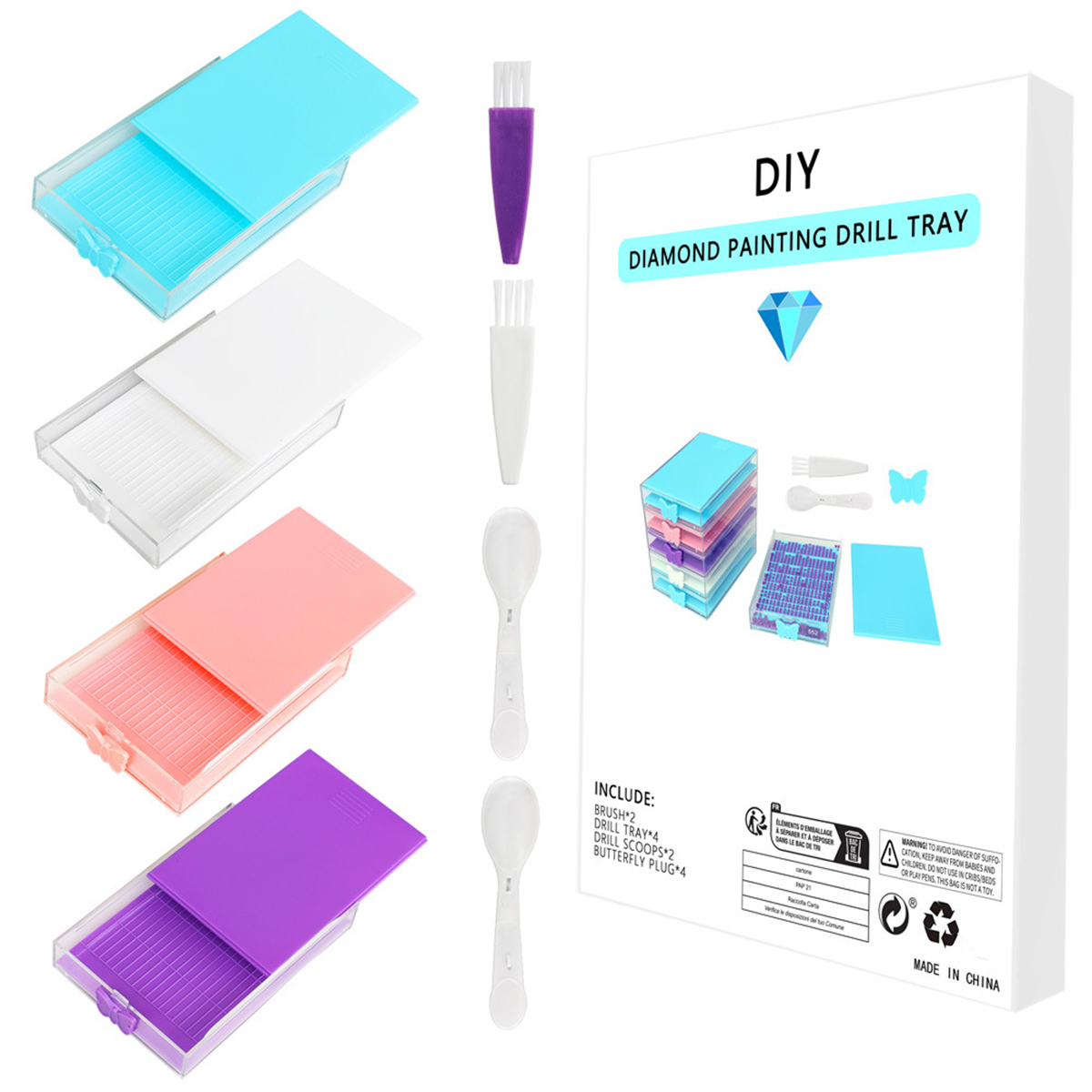 4 Stück/Box Diamantmalerei-Wer – Nail Art Painting Bewertung und Preis