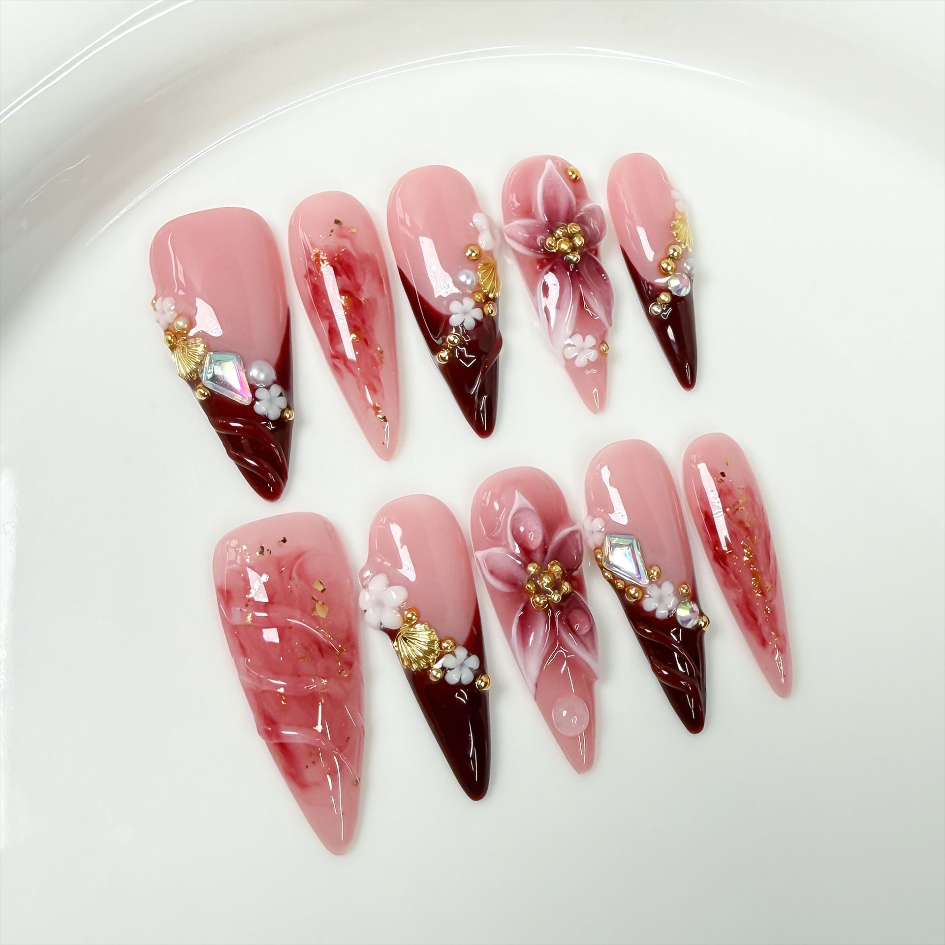 10 Stücke Retro Lange Stiletto – Nail Art Fake Bewertung und Preis