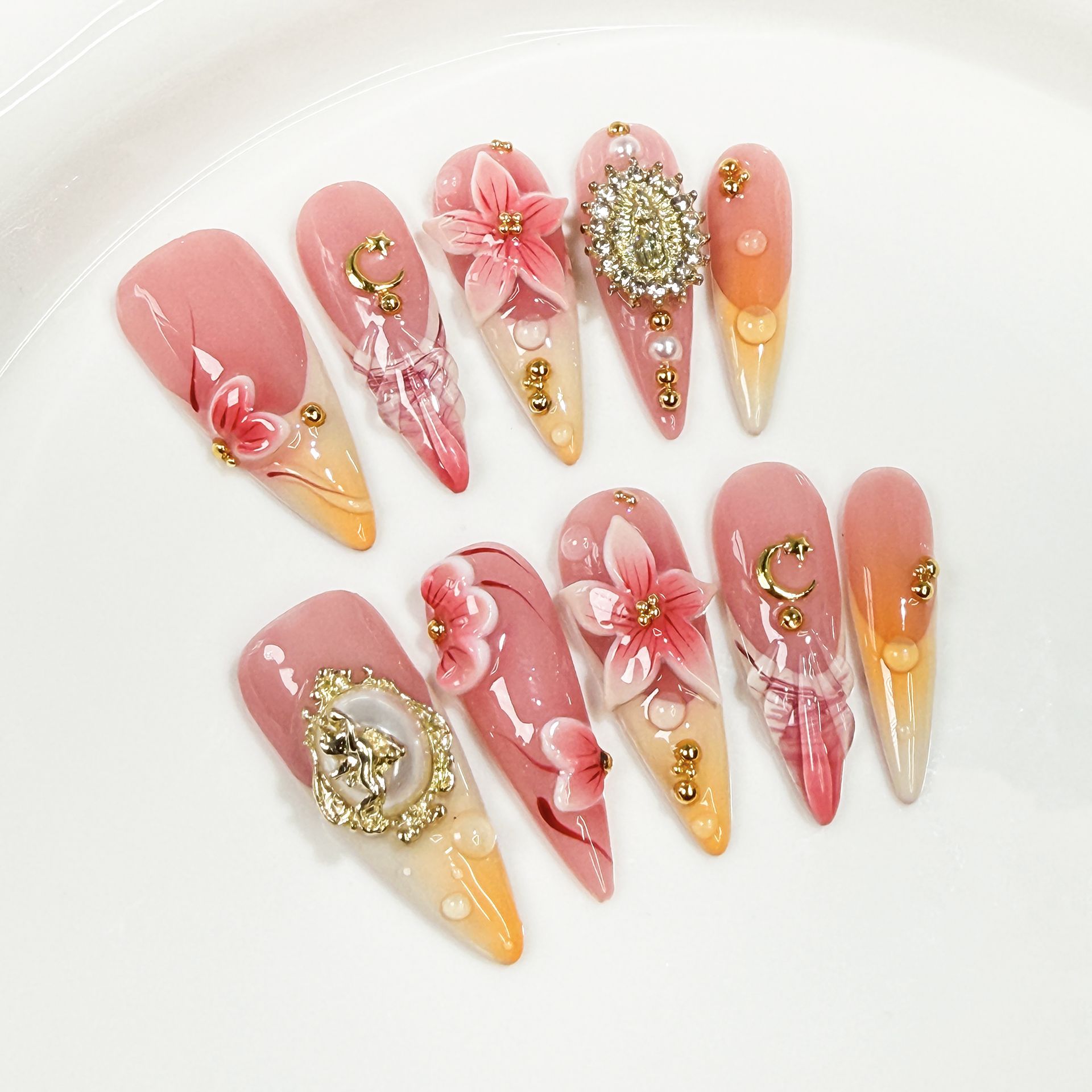 10 Stücke Retro Lange Stiletto – Nail Art Fake Bewertung und Preis