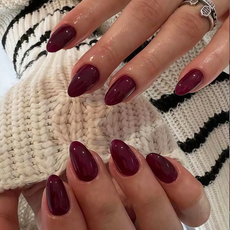 2026 Neu 24 Stück Einfarbige W – Nail Art Red Wine Bewertung und Preis