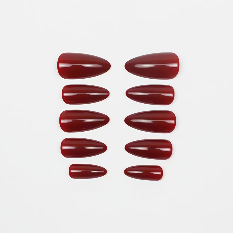 2026 Neu 24 Stück Einfarbige W – Nail Art Red Wine Bewertung und Preis