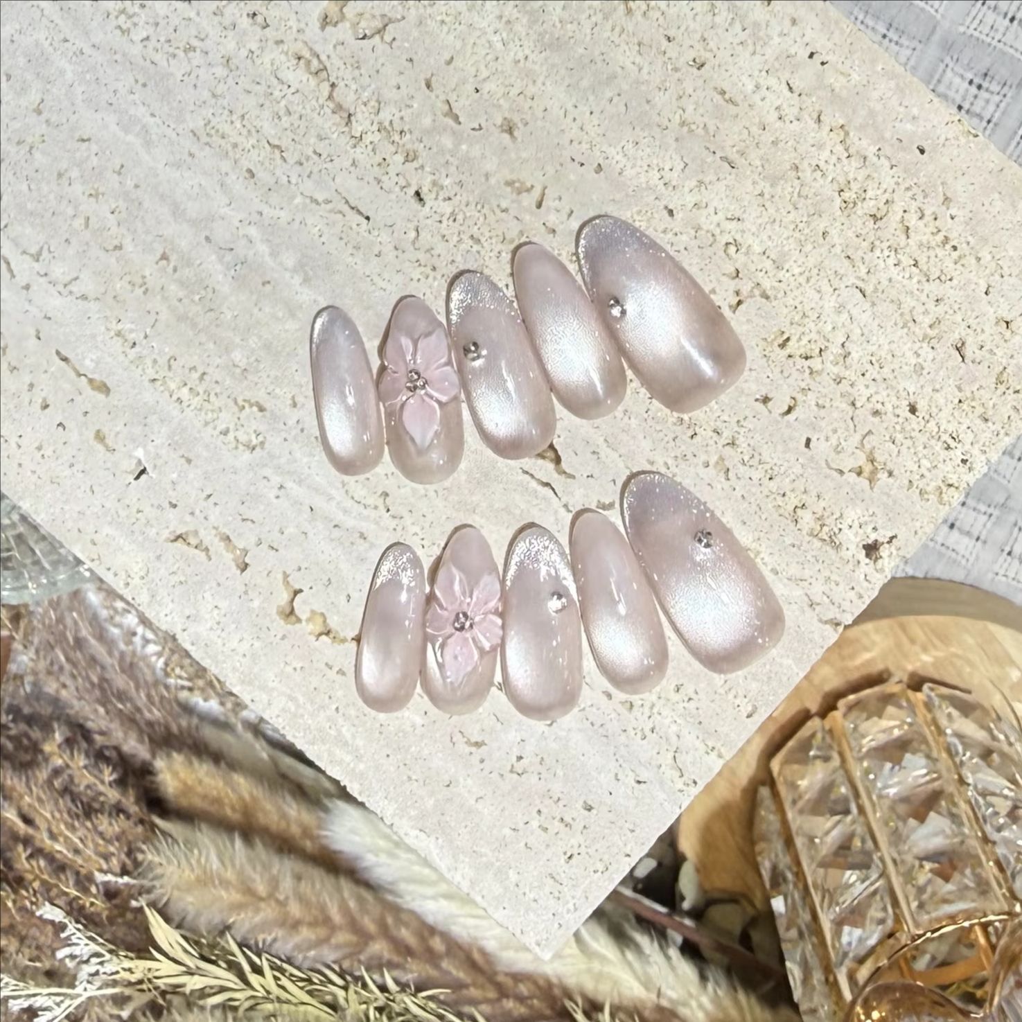 10 Stück Rosa Süße Französisch – Nail Art Cat Eye Simple Bewertung und Preis