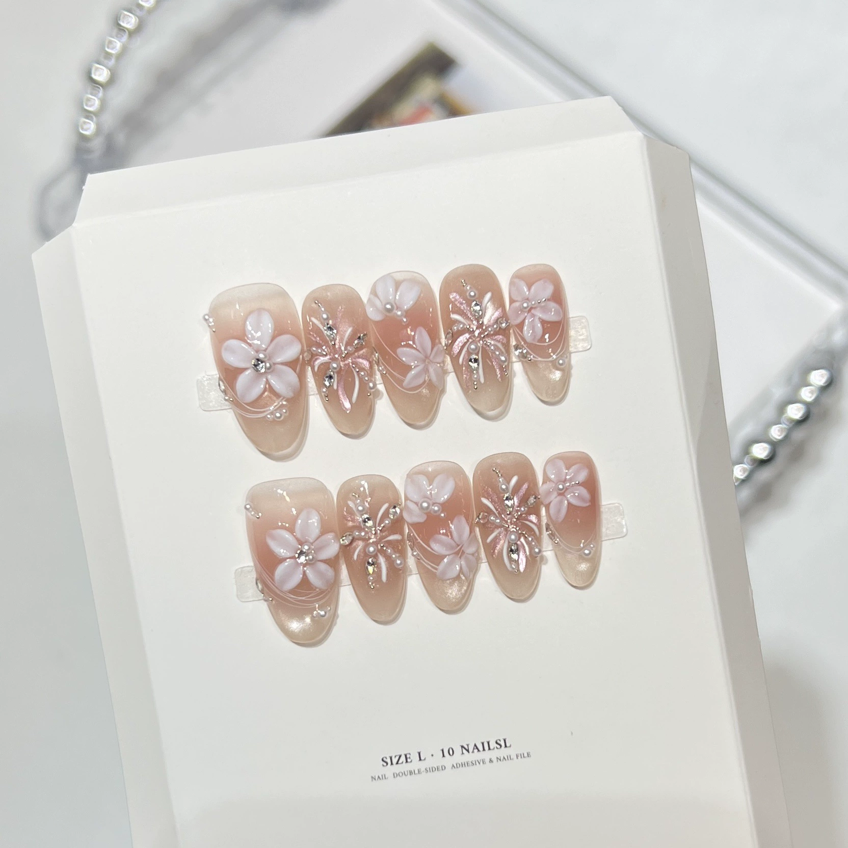 10 Stück Rosa Süße Französisch – Nail Art Cat Eye Simple Bewertung und Preis