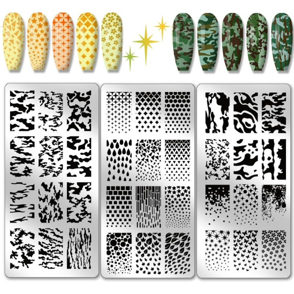 3 Stück Textur Nagelstempelpla – Nail Stamping Plate Bewertung und Preis