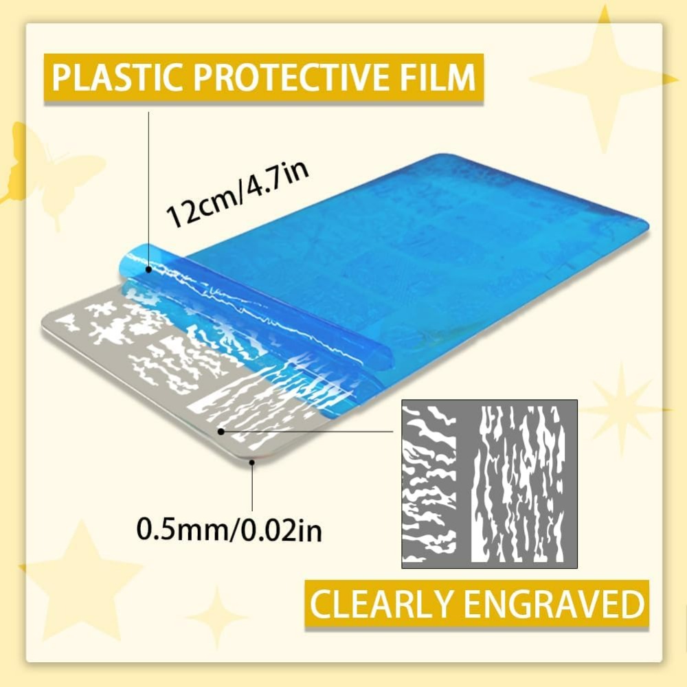 3 Stück Textur Nagelstempelpla – Nail Stamping Plate Bewertung und Preis