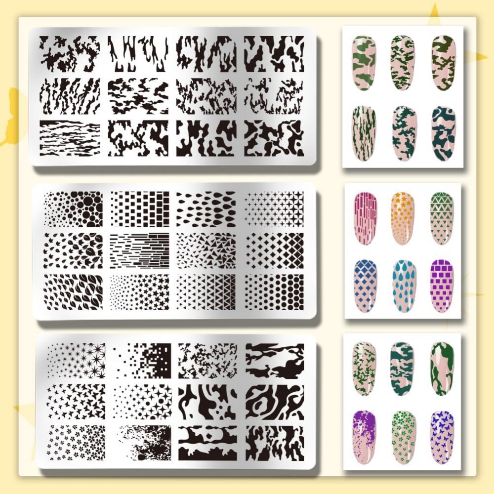 3 Stück Textur Nagelstempelpla – Nail Stamping Plate Bewertung und Preis