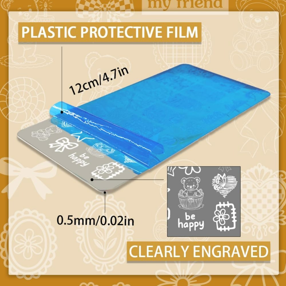 3 Stück Niedliche Bären-Nagels – Nail Stamping Plate Bewertung und Preis