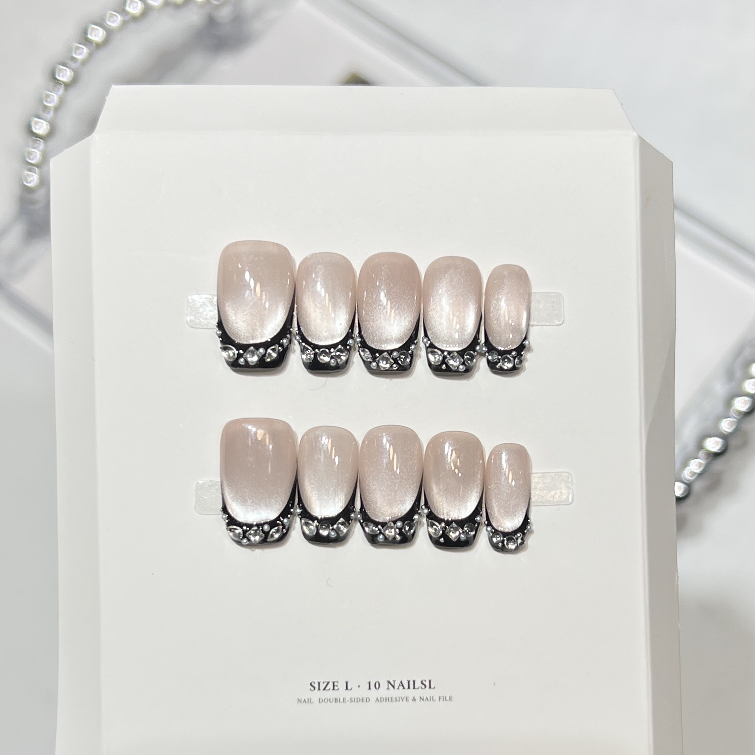 10 Stück schwarze Katzenaugen- – Nail Art Eye Cat Bewertung und Preis