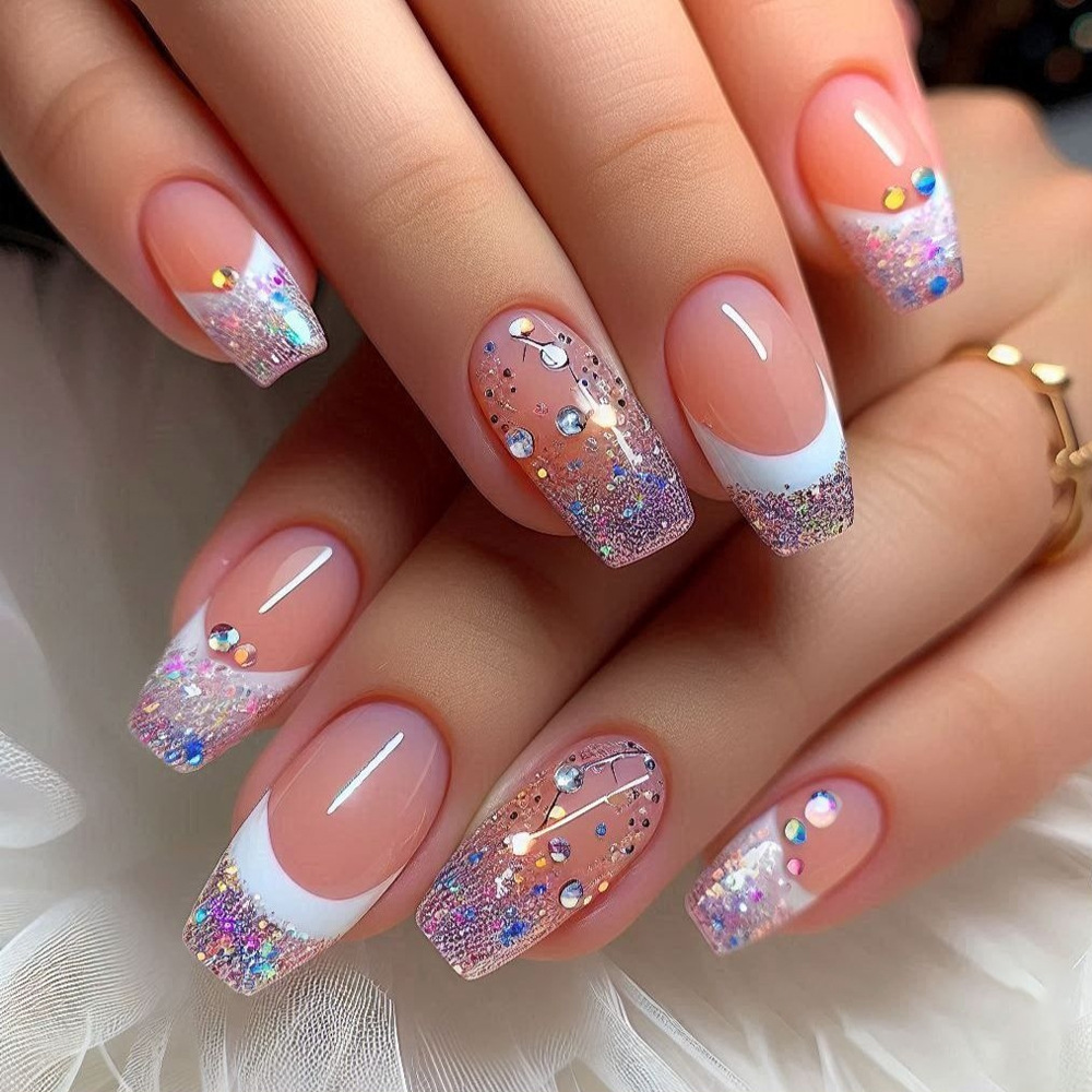 24 Stück/Set kurze mittelgroße – Nail Art Glitter Bewertung und Preis