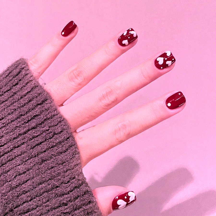 24 Stück/Set kurze, quadratisc – Nail Art Fake Bewertung und Preis