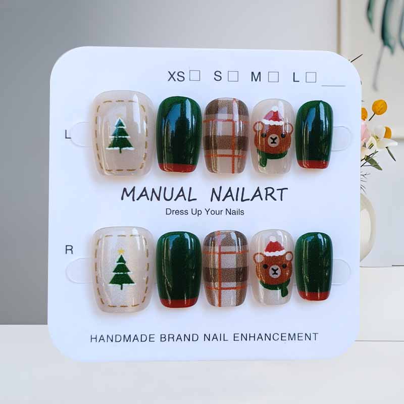 10 Stück Weihnachten halb hand – Nail Art Fake Bewertung und Preis