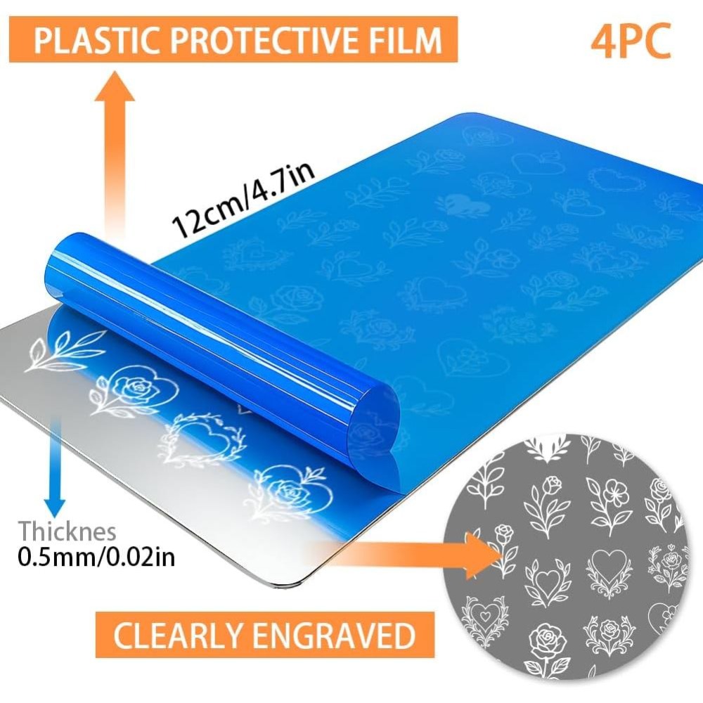 4 Stück Herz-Nagelstempelplatt – Nail Stamping Plate Bewertung und Preis