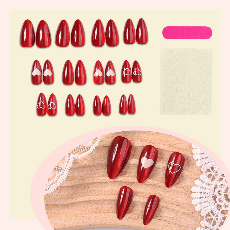 24 Stück einfache rote Katzena – Nail Art Cat Eye Simple Bewertung und Preis