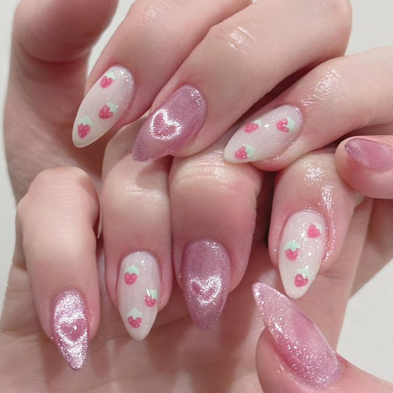24 Stück Katzenaugen-Mandel-Pr – Nail Art Cat Eye Simple Bewertung und Preis