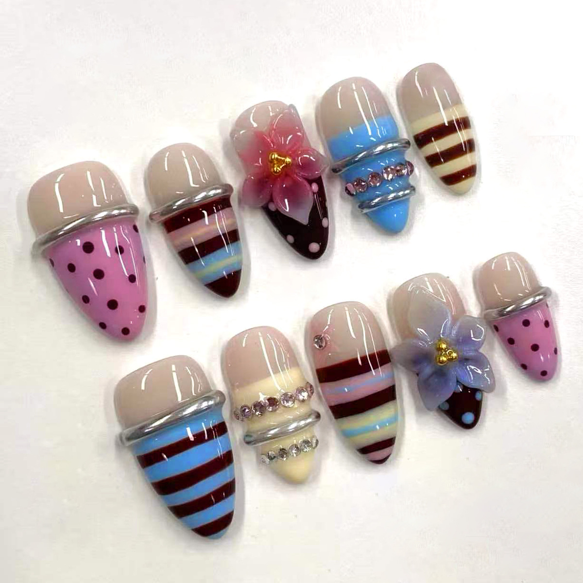 24 Stück Katzenaugen-Mandel-Pr – Nail Art Cat Eye Simple Bewertung und Preis