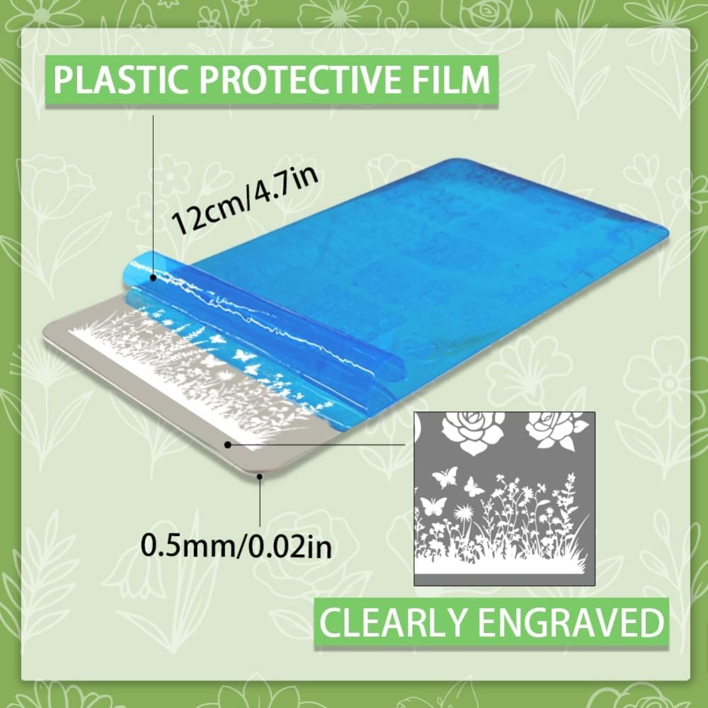 3 stücke Blume Blatt Nagel Ste – Nail Stamping Plate Bewertung und Preis