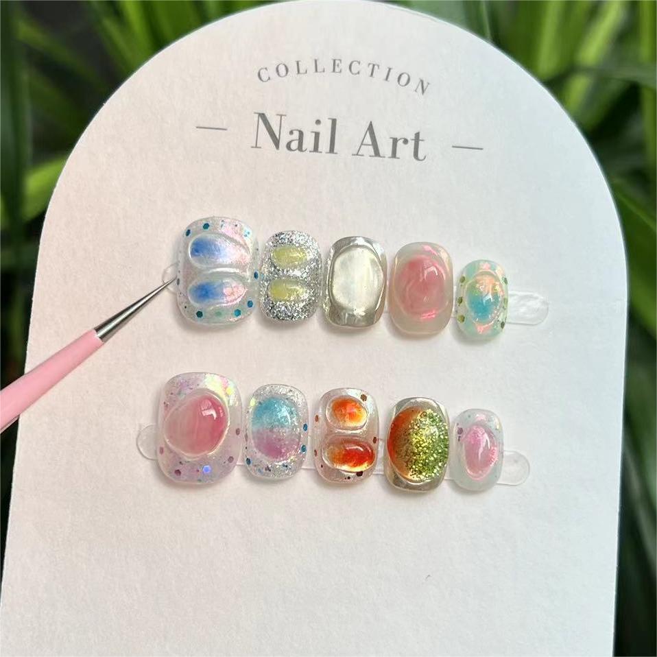 10 Stück kurze schwarze quadra – Nail Art Cat Eye Simple Bewertung und Preis
