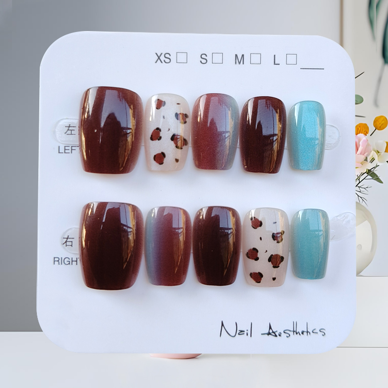 10Pcs Herbst Winter Neue Stil  – Nail Art Fake Bewertung und Preis