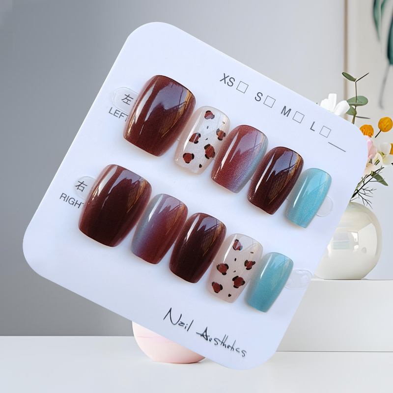 10Pcs Herbst Winter Neue Stil  – Nail Art Fake Bewertung und Preis