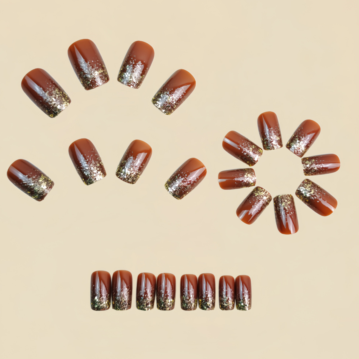 Kurze mittelgroße künstliche N – Nail Art Glitter Bewertung und Preis