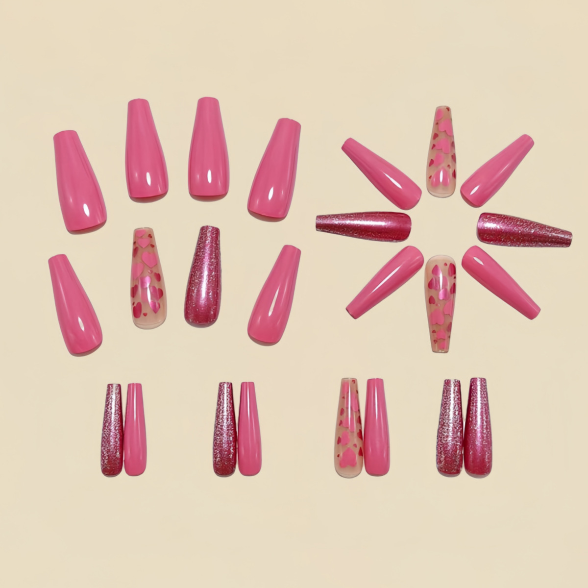 Mittellange künstliche Nägel,  – Nail Art Wedding Bewertung und Preis