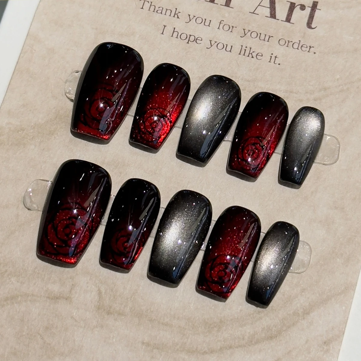 10 Stück Retro Herbst Handgema – Nail Art Cat Eye Simple Bewertung und Preis