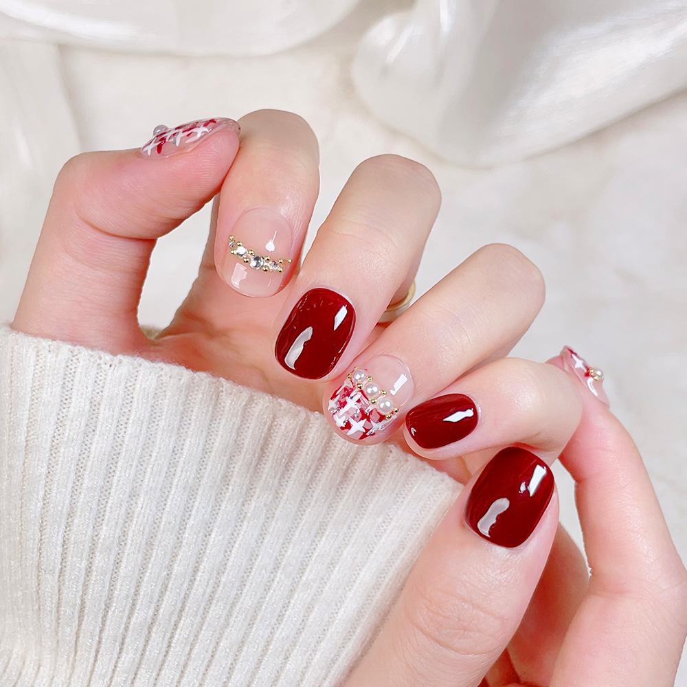 10 Stück Kurze Quadratische Ru – Nail Art Red Wine Bewertung und Preis